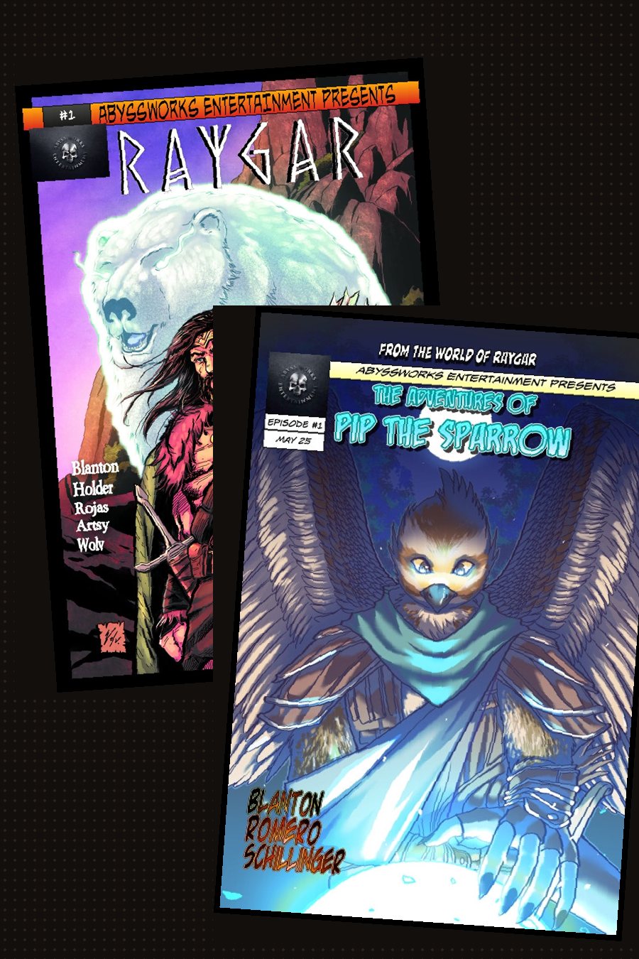 Raygar #1 and Pip the Sparrow Episode 1 covers together for the bundle