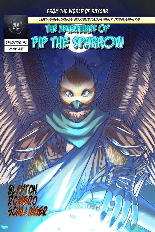 The Adventures of Pip the Sparrow Episode 1 cover: Pip reaching toward a glowing orb under a full moon